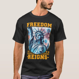 Freiheit herrscht Männer schwarz T-Shirt