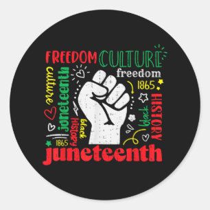Freiheit im Juni - 19. Juni 1865 Afrika H Runder Aufkleber
