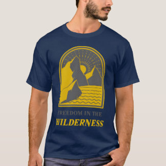 Freiheit Im Wildnis-Camping retro T-Shirt