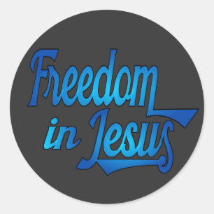 Freiheit in Jesus Runder Aufkleber