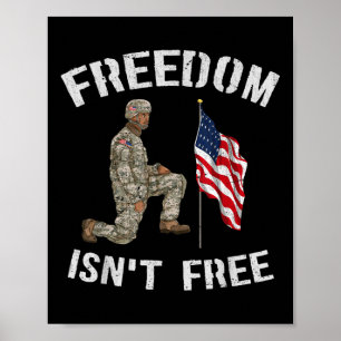 Freiheit ist Amerikas Fahne Veteran Memoria Poster