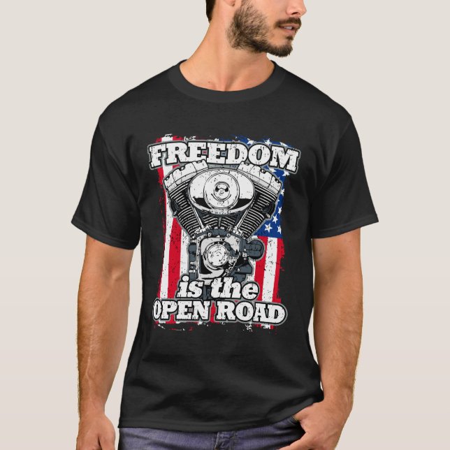 Freiheit ist die offene Straße der amerikanischen  T-Shirt (Vorderseite)