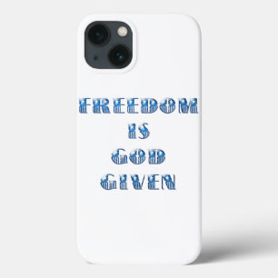 Freiheit ist Gott gegeben, blau Case-Mate iPhone Hülle