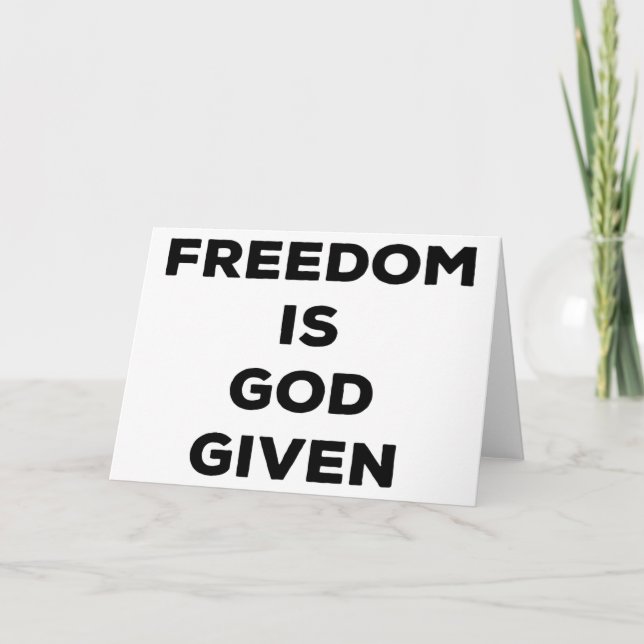 Freiheit ist Gott gegeben Karte (Vorderseite)