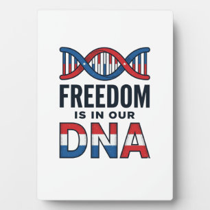 Freiheit ist in unserer DNA Patrioten Vector-Shirt Fotoplatte