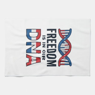 Freiheit ist in unserer DNA Patrioten Vector-Shirt Geschirrtuch