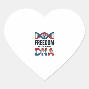 Freiheit ist in unserer DNA Patrioten Vector-Shirt Herz-Aufkleber