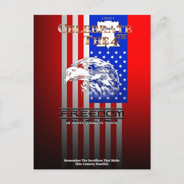 Freiheit ist mehr als eine Postkarte der Freiheit (Vorderseite)