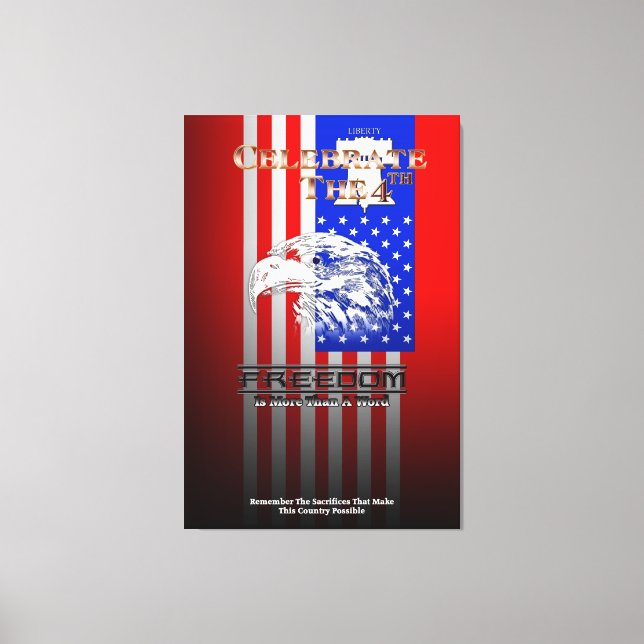 Freiheit ist mehr als eine Word Freiheit Leinwand  (Vorderseite)