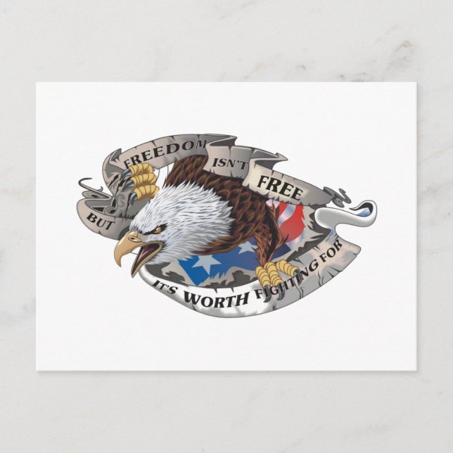 Freiheit ist nicht frei, aber es lohnt sich, dafür postkarte (Vorderseite)