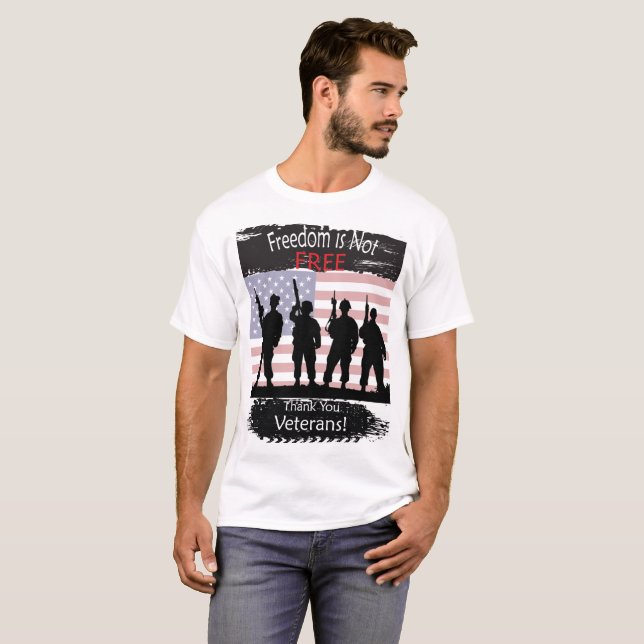 Freiheit ist NICHT frei, Danke Veteranen T-Shirt (Vorne ganz)