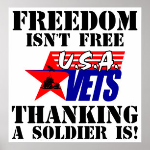 Freiheit ist nicht frei: einem Soldaten zu danken  Poster