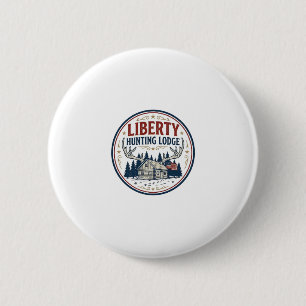 Freiheit Jagd Lodge Patriotisch Patriotisch Jagd Button