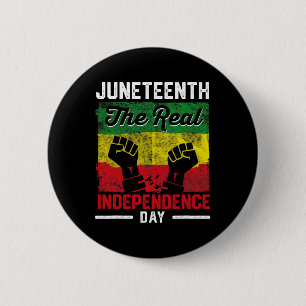 Freiheit Juneteenth Echter Unabhängigkeit Freiheit Button