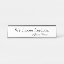 Freiheit Kamala Harris Schreibtischnamensplakette