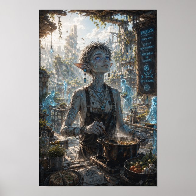 Freiheit / Lagerkoch / Restaurantküche Poster (Vorne)