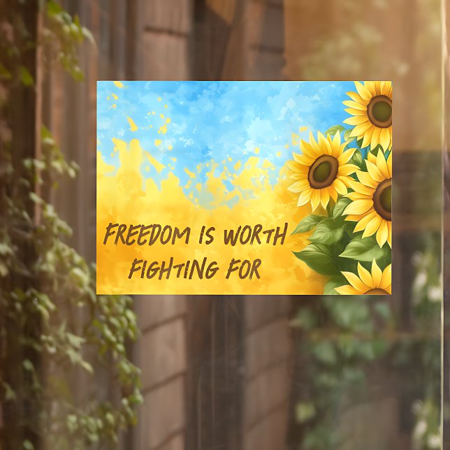 Freiheit lohnt sich zu kämpfen - Unterstützung für Fensteraufkleber (Von Creator hochgeladen)