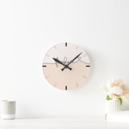 Freiheit Minimalistische Typografie-Design Runde Wanduhr