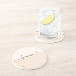 Freiheit Minimalistische Typografie Gestaltung Getränkeuntersetzer