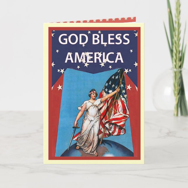 Freiheit mit dem US Flagge Karte (Vorderseite)