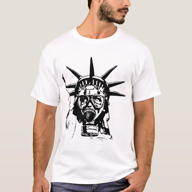 FREIHEIT mit Gasmaske T-Shirt (Vorderseite)