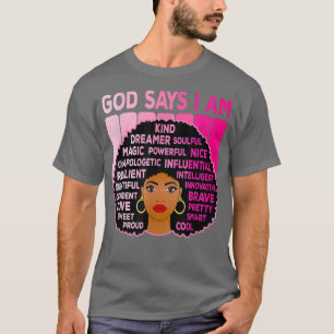 Freiheit nach Amerika Melanin Schwarzer Stolz Rosa T-Shirt