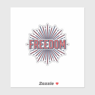 Freiheit Patriotisches Feuerwerk Vektor-Shirt-Desi Aufkleber