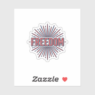 Freiheit Patriotisches Feuerwerk Vektor-Shirt-Desi Aufkleber