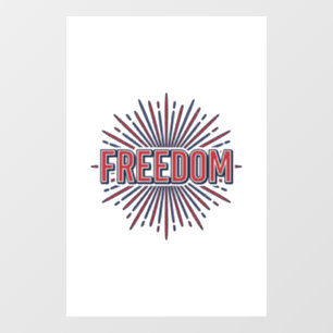 Freiheit Patriotisches Feuerwerk Vektor-Shirt-Desi Fensteraufkleber