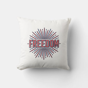 Freiheit Patriotisches Feuerwerk Vektor-Shirt-Desi Kissen