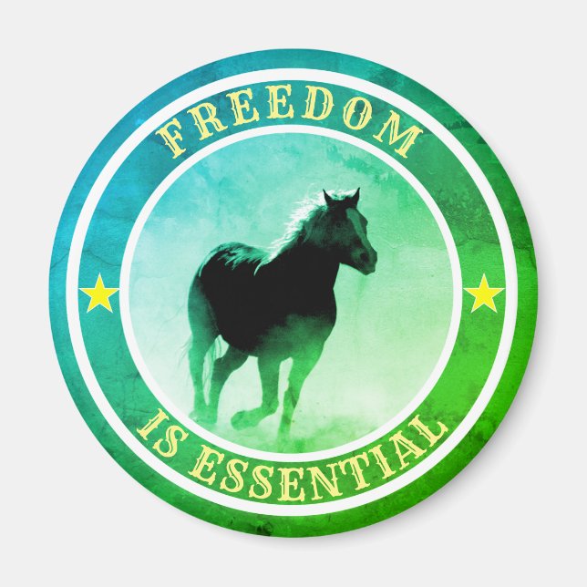 Freiheit (Pferd) Magnet (Vorne)