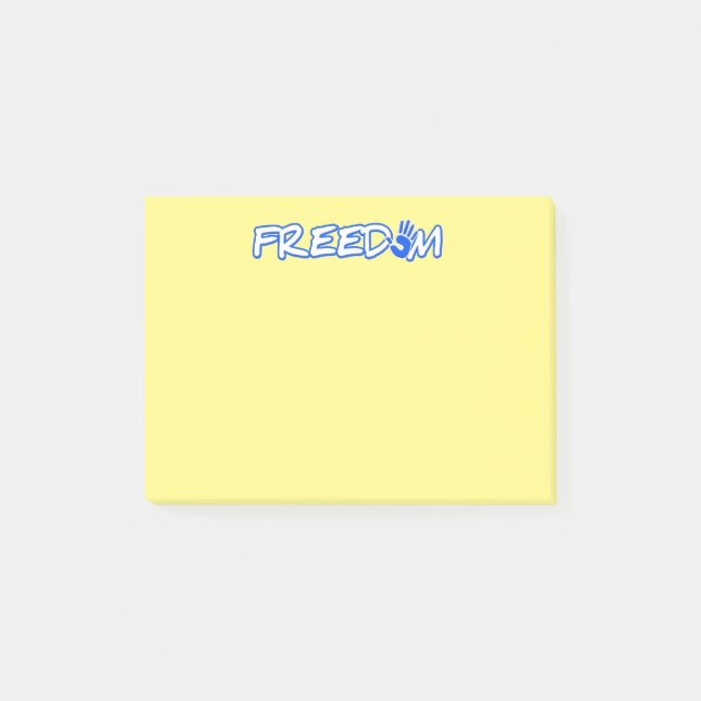 Freiheit Post-it Klebezettel (Vorderseite)