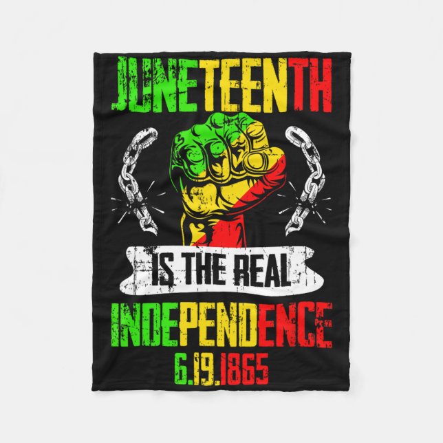 Freiheit Pride Juneteenth ist die wirkliche Unabhä Fleecedecke (Vorderseite)