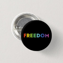 Freiheit Regenbogengradition Typografie Button
