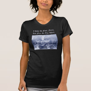 Freiheit reitet der Frauen, die als der Wolf frei T-Shirt