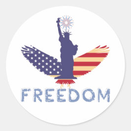 Freiheit Runder Aufkleber