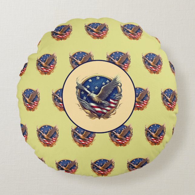 Freiheit Rundes Kissen (Vorderseite)