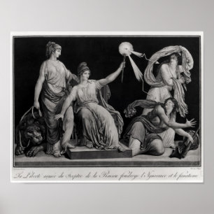 Freiheit, schlagend hinunter Ignoranz und Poster