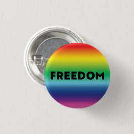 Freiheit schwarze Typografie Regenbogenverlauf Mus Button