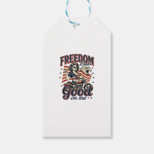 Freiheit sieht gut aus Patriotischer Vintage Adler Geschenkanhänger