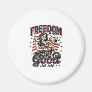 Freiheit sieht gut aus Patriotischer Vintage Adler Magnet