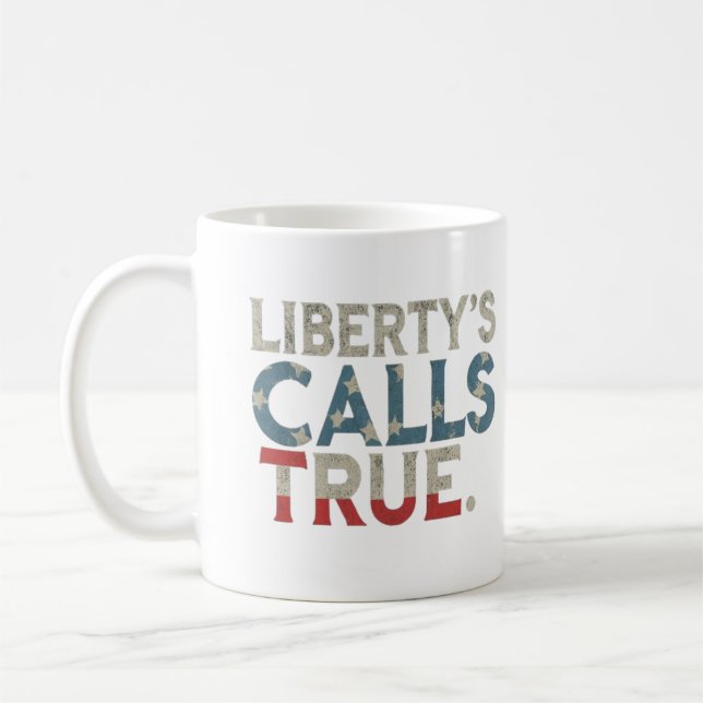 Freiheit, so nennen wir "True Lettwart"-Design Kaffeetasse (Links)