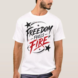 Freiheit Treibt Feuer Patriotisches Grafik-Shirt T-Shirt