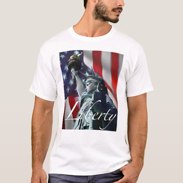 Freiheit u. Flagge T-Shirt (Vorderseite)