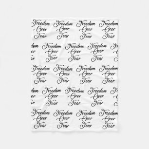 Freiheit über Angst Fleecedecke