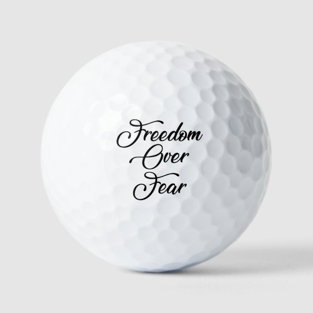 Freiheit über Angst Golfball (Vorderseite)