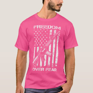 Freiheit über Angst - Pro Gun Usa Flag 2. Änderung T-Shirt