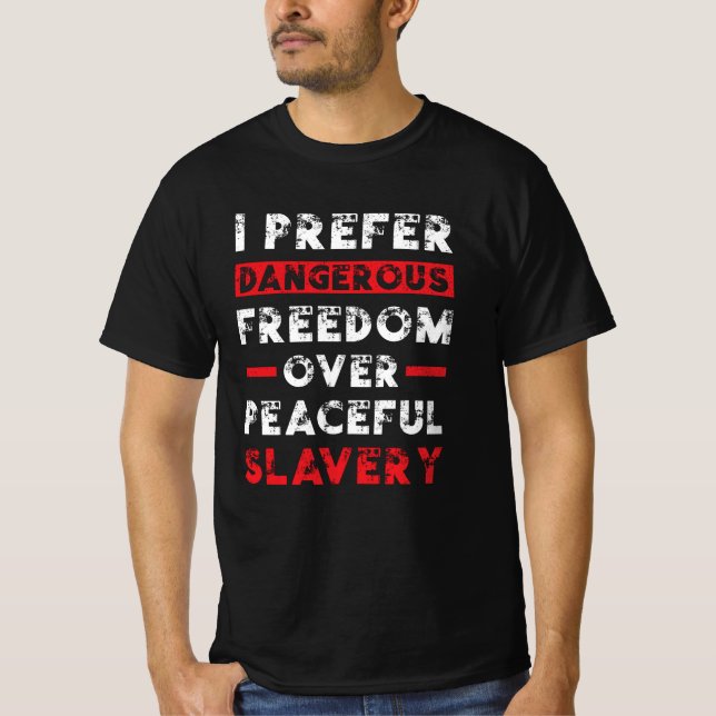 Freiheit über Angst T-Shirt (Vorderseite)
