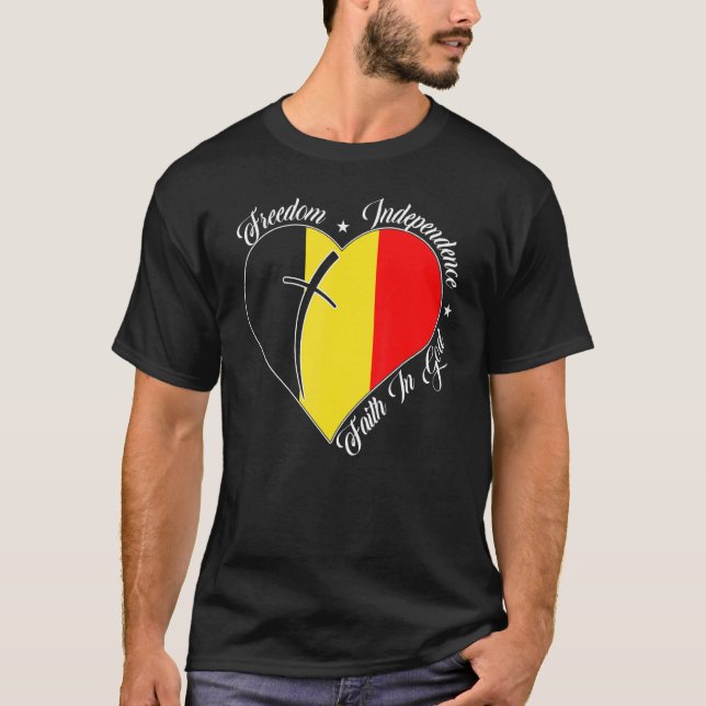 Freiheit Unabhängigkeit Glaube an Gott Christlich  T-Shirt (Vorderseite)