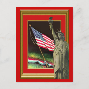 Freiheit und die Flagge Postkarte